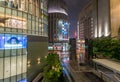 OSAKA, JAPAN - MAY 26, 2016: City skyline at night. Osaka attracts 5 million visitors every year Royalty Free Stock Photo