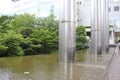Column row of Umeda district, Osaka Japan Royalty Free Stock Photo