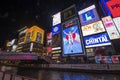 The Glico Man advertising billboard and other advertisemant in Dontonbori, Osaka Royalty Free Stock Photo