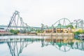 Osaka, Japan - NOV 21 2016 : Roller coaster in Universal Studios Royalty Free Stock Photo