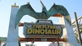 Sign of the Flying DINOSAUR station and Pteranodon figure