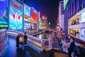Osaka, Japan - November 13, 2017 :Famous glico man billboard in