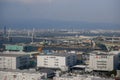 Osaka, Japan - november 11, 2019: Highrise cityscape crowded skyscrapers offices apartments Osaka Japan Royalty Free Stock Photo