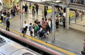 Passengers waiting at Osaka Station