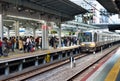 Passengers waiting for train, Osaka Station