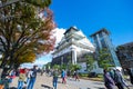 Osaka, Japan - November 17, 2017: Tourist visiting Osaka Castle