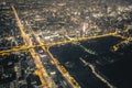 Osaka Night View from Abeno Harukas in Abeno Ward, Osaka, Japan. Royalty Free Stock Photo