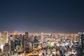 Osaka night view in Japan