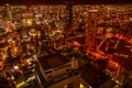 Osaka nightscape japan Royalty Free Stock Photo