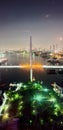 Osaka Seaport Topview. Nighttime Cityscape