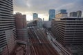 Osaka sightseeing view from hev five ferris wheel