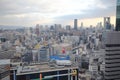 Osaka sightseeing view from hev five ferris wheel