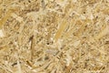 OSB boards are made of brown wood chips