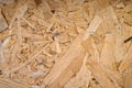 OSB plate consisting of pressed pine tree chips Royalty Free Stock Photo