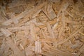 OSB plate consisting of pressed pine tree chips Royalty Free Stock Photo