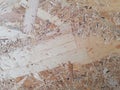 OSB Wooden panel made of pressed wood shavings. Pressed Wooden Panel OSB. Background or Texture. Oriented Strand Board. Royalty Free Stock Photo