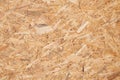 OSB Wooden panel texture. Pressed yellow orange brown wood shavings background