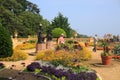 Osborne House Terrace with colourful flowerbeds