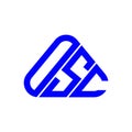 OSC letter logo creative design with vector graphic, OSC Royalty Free Stock Photo