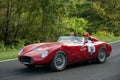 Osca tn1500 engaged in a regularity competition during the Gran Premio Nuvolari
