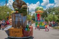 Oscar the Grouch in Sesame Street Party Parade at Seaworld 1 Royalty Free Stock Photo