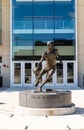 Oscar Robertson Statue in front of Fifth Third Arena on the campus of the University of Cincinnati Royalty Free Stock Photo