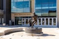 Oscar Robertson Statue in front of the Myrl H. Shoemaker Center on the campus of the University of Cincinnati Royalty Free Stock Photo