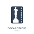 oscar statue icon in trendy design style. oscar statue icon isolated on white background. oscar statue vector icon simple and