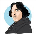 Oscar Wilde. Vector illustration hand drawn