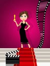 Oscars nominations red carpet Royalty Free Stock Photo