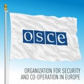 OSCE Organization for Security and Co-operation in Europe flag Royalty Free Stock Photo