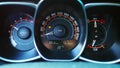 Oscillation of the tachometer arrow on the car dashboard