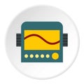 Oscilloscope icon, flat style