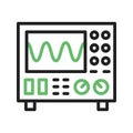 Oscilloscope icon vector image.