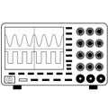 Oscilloscope icon on white background. flat style