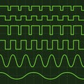 Oscilloscope screen editable lines