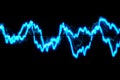 Oscilloscope trace to music Royalty Free Stock Photo