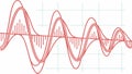 Oscilloscope waveform design, science and technology signal vector design Generative AI Royalty Free Stock Photo