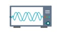 Oscilloscope Waveform Display: Scientific Data Visualization, vector design Generative AI Royalty Free Stock Photo