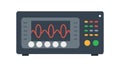 Oscilloscope Waveform Display, Signal Analysis Vector, vector design Generative AI Royalty Free Stock Photo