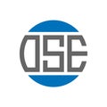 OSE letter logo design on white background. OSE creative initials circle logo concept. OSE letter design