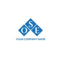 OSE letter logo design on white background. OSE creative initials letter logo concept. OSE letter design