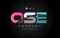 OSE o s e three letter logo icon design Royalty Free Stock Photo