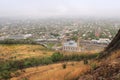 Osh city and Sulayman Too mosque, Kyrgyzstan Royalty Free Stock Photo