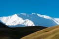 Morning Landscape of Lenin Peak 7134m at Alay Valley in Osh, Kyrgyzstan. Pamir mountains in Kyrgyzstan Royalty Free Stock Photo