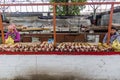 OSH, KYRGYZSTAN - MAY 28, 2018: Cow legs stall at the bazaar in Osh, Kyrgyzst Royalty Free Stock Photo