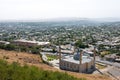 Panorama of Osh City view from Sulayman Mountain in Osh, Kyrgyzstan Royalty Free Stock Photo