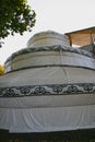 Osh, Kyrgyzstan - : Traditional Kyrgyzstan Three Story Yurt at Sulayman Mountain Too Public Park