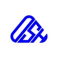 OSH letter logo creative design with vector graphic, OSH
