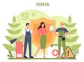 OSHA concept. Occupational safety and health administration.